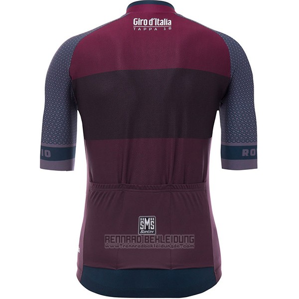 2017 Fahrradbekleidung Giro D'italien Coppi Fuchsie und Braun Trikot Kurzarm und Tragerhose